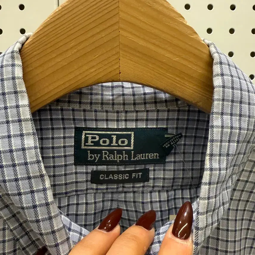 [BUNJANG] Polo Ralph Lauren Pink Pony Check Button-Down Shirt / 폴로 랄프로렌 핑크 포니 체크 버튼다운 셔츠 U1134