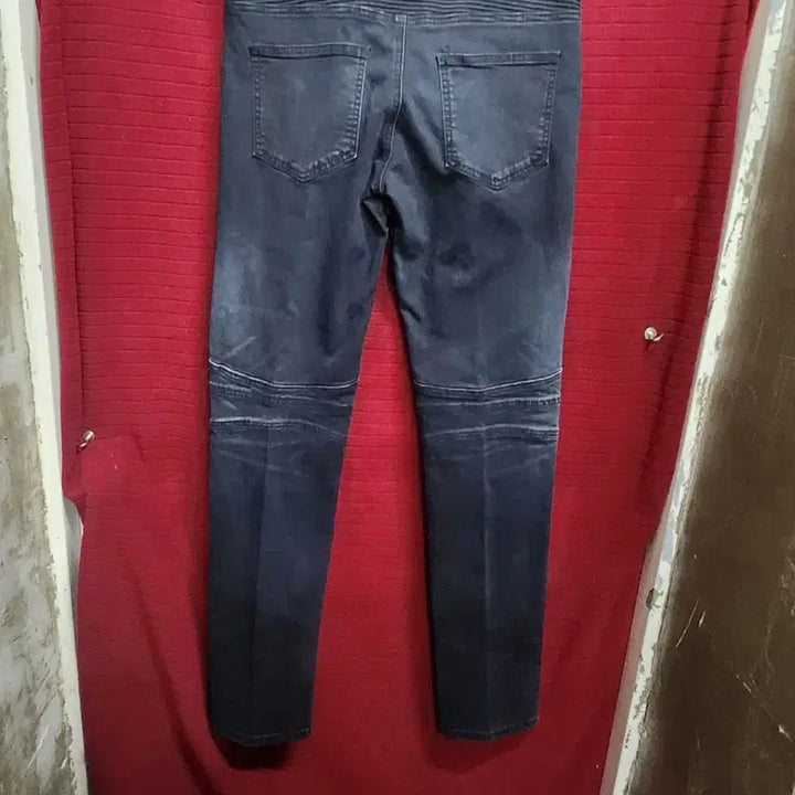 [BUNJANG] Black Biker Style Denim Pants / 블랙 바이커 스타일 데님 팬츠