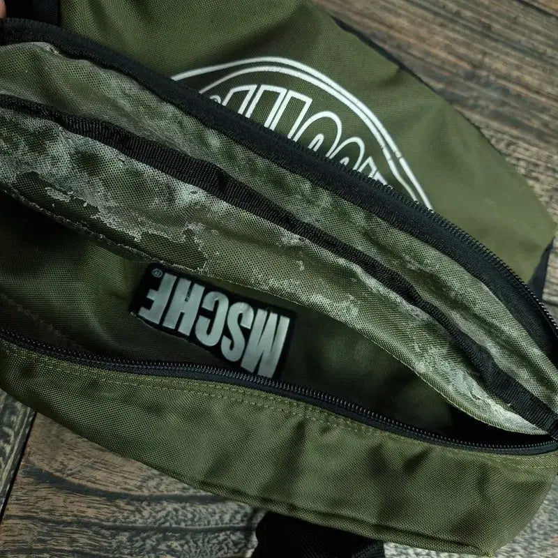 [BUNJANG] MSCHF Big Logo Nylon Crossbody Bag / 미스치프 빅로고 나일론 크로스백 카키 M19484