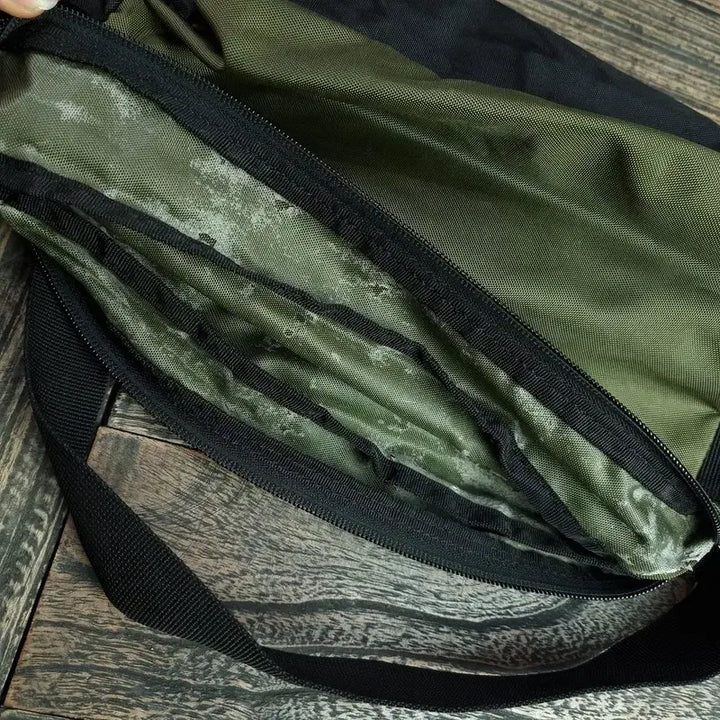 [BUNJANG] MSCHF Big Logo Nylon Crossbody Bag / 미스치프 빅로고 나일론 크로스백 카키 M19484