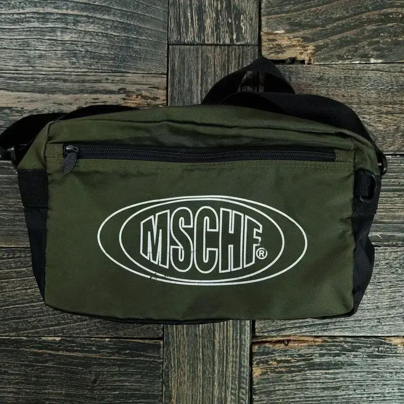 [BUNJANG] MSCHF Big Logo Nylon Crossbody Bag / 미스치프 빅로고 나일론 크로스백 카키 M19484