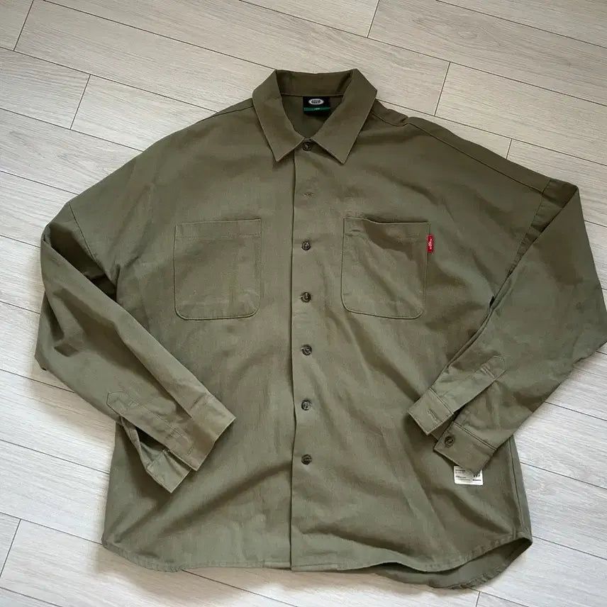 [BUNJANG] BS Rabbit Olive Khaki Shirt L / 비에스래빗 올리브카키셔츠 L
