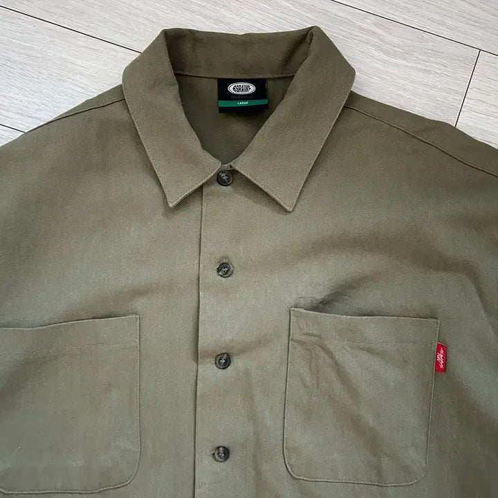[BUNJANG] BS Rabbit Olive Khaki Shirt L / 비에스래빗 올리브카키셔츠 L