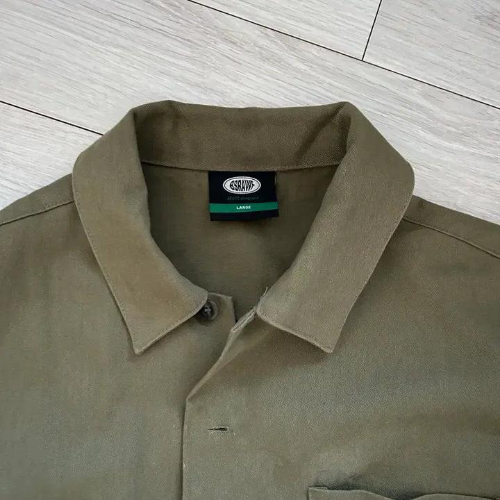 [BUNJANG] BS Rabbit Olive Khaki Shirt L / 비에스래빗 올리브카키셔츠 L