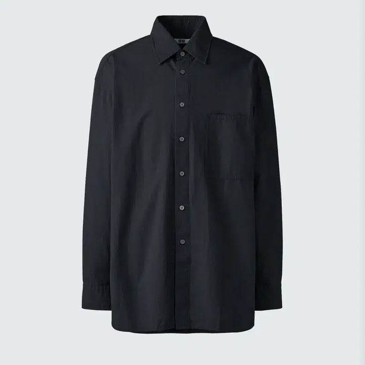 [BUNJANG] Uniqlo U Long Oversized Shirt Black L / 유니클로u 롱 오버사이즈 셔츠 블랙 L