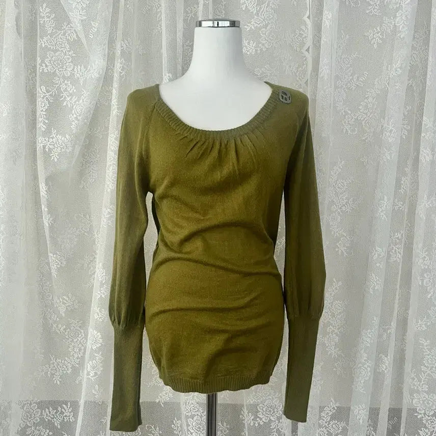 [BUNJANG] MISS SIXTY Slim Fit Knit Olive / M) 미스식스티 슬림핏 니트 올리브