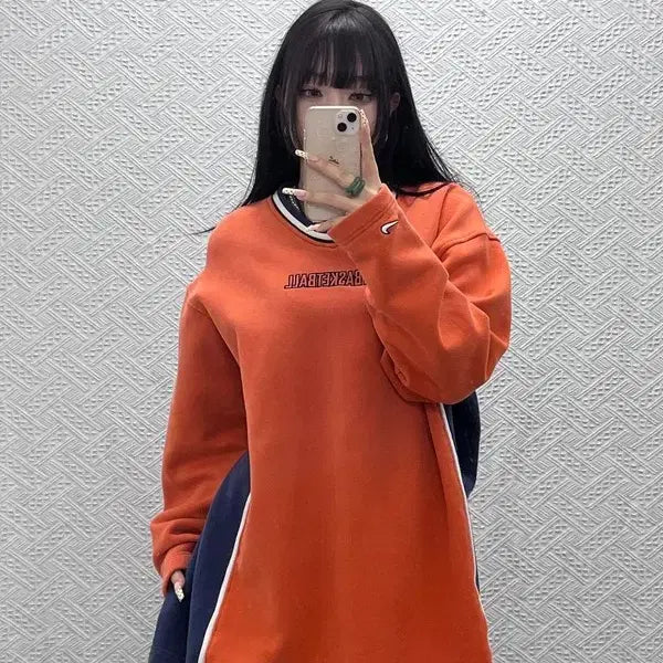 [BUNJANG] Nike Old School Retro Basketball Orange Sweatshirt XL / 나이키 올드스쿨 레트로 90&