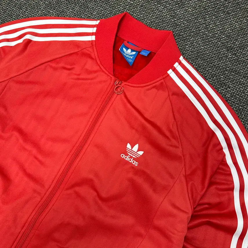 [BUNJANG] Adidas Superstar Vintage Red Jersey (Size 105) / (2603) 아디다스 슈퍼스타 빈티지 레드 져지 105