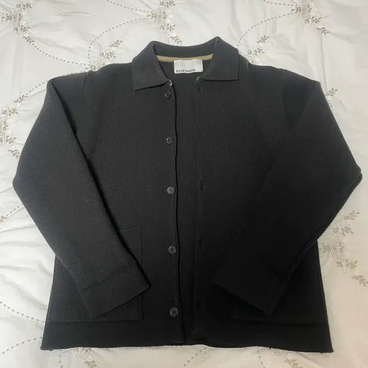 [BUNJANG] Beslow Black Cardigan / 비슬로우 카라 가디건
