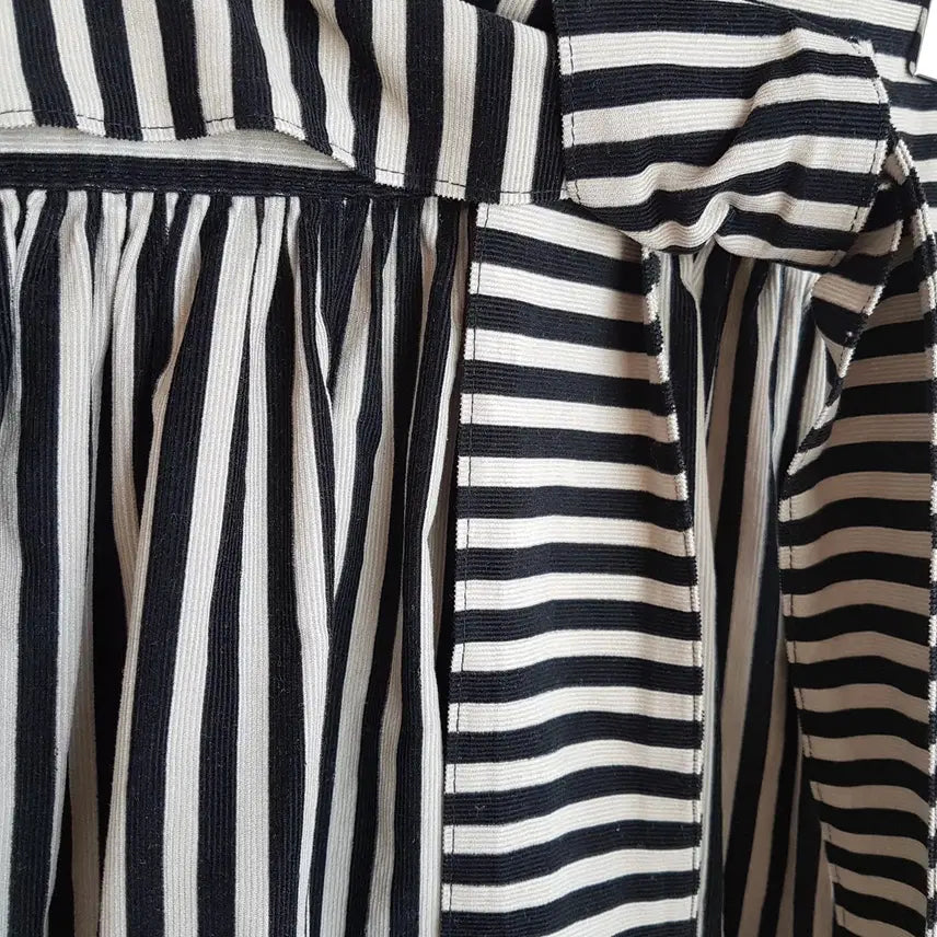 [BUNJANG] HELIMA Striped Flare Skirt / 스트라이프 랩스커트 플레어스커트 HELIMA 새상품