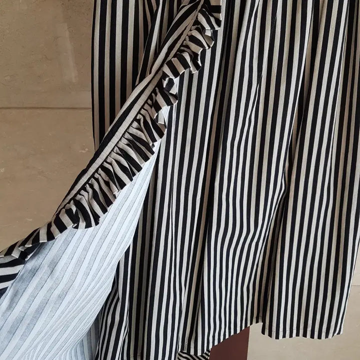 [BUNJANG] HELIMA Striped Flare Skirt / 스트라이프 랩스커트 플레어스커트 HELIMA 새상품