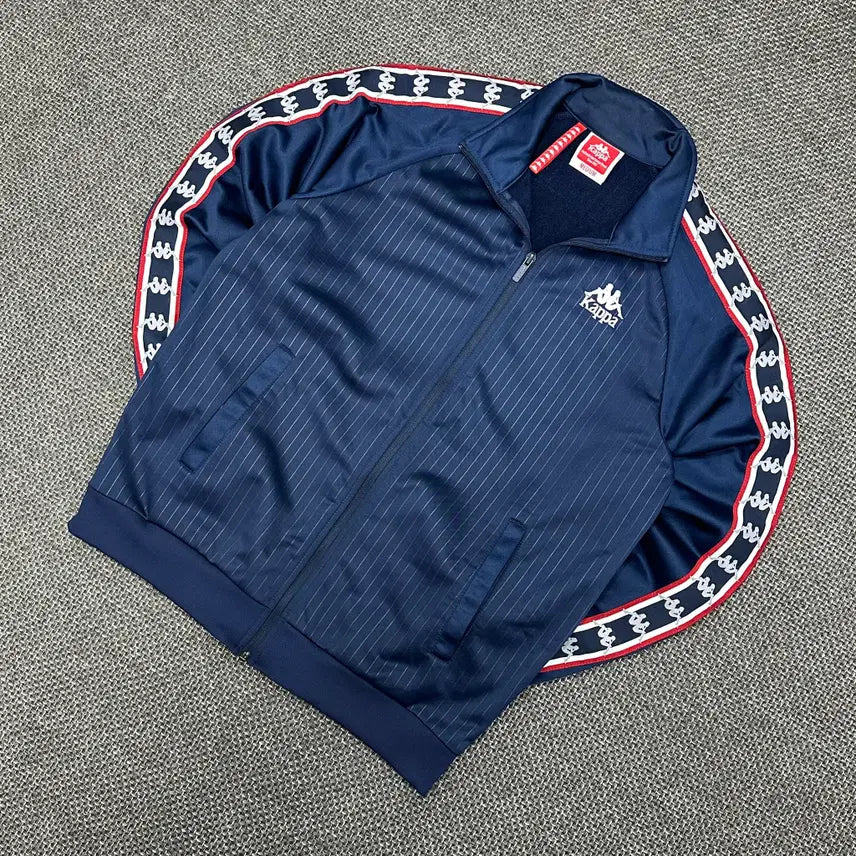 [BUNJANG] Kappa Side Line Vintage Navy Jersey M / (2604) 카파 사이드라인 빈티지 네이비 져지 M