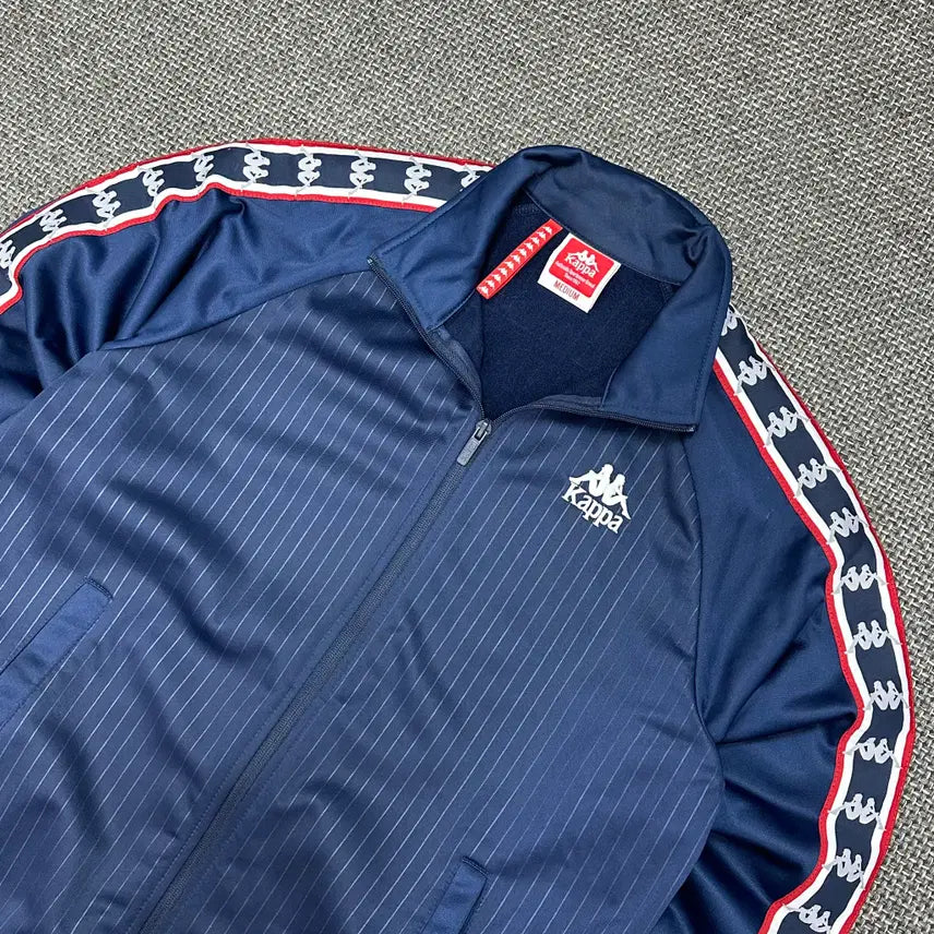 [BUNJANG] Kappa Side Line Vintage Navy Jersey M / (2604) 카파 사이드라인 빈티지 네이비 져지 M
