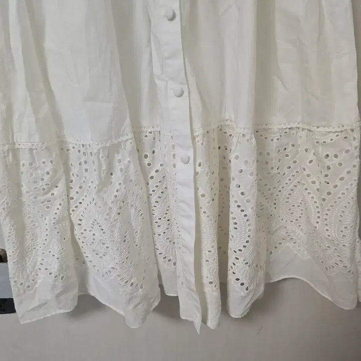 [BUNJANG] The Edge Eyelet Punching White Long Dress / 새상품)더엣지 아일렛 펀칭 화이트 원피스 ( 착샷잇음)