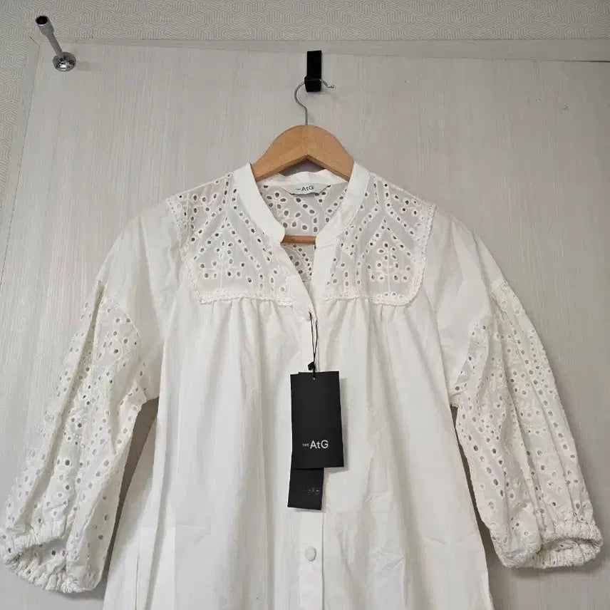 [BUNJANG] The Edge Eyelet Punching White Long Dress / 새상품)더엣지 아일렛 펀칭 화이트 원피스 ( 착샷잇음)