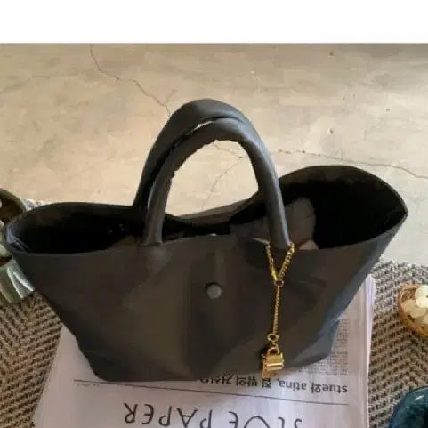 [BUNJANG] Bonggeut Soft Open Tote (Charcoal, Black) - Sealed / 봉긋 소프트오픈토트 (차콜,블랙,민트)미개봉