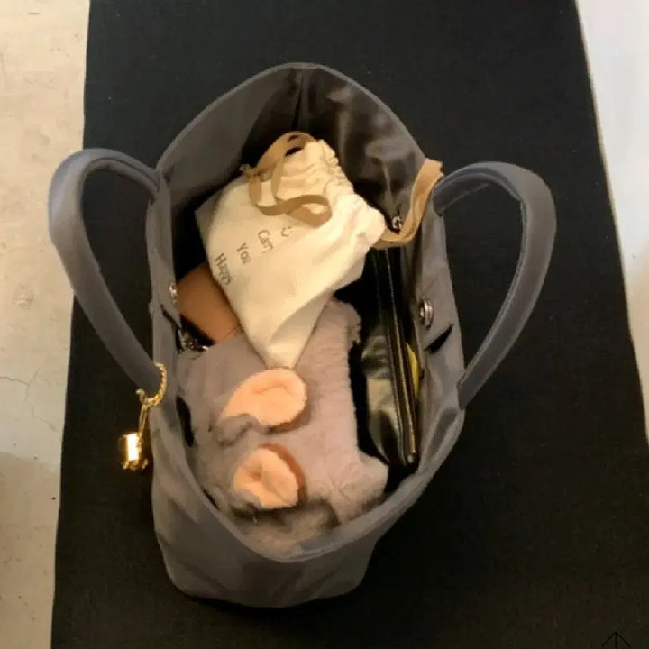 [BUNJANG] Bonggeut Soft Open Tote (Charcoal, Black) - Sealed / 봉긋 소프트오픈토트 (차콜,블랙,민트)미개봉