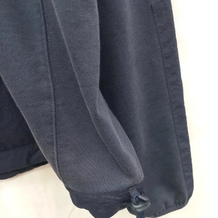 [BUNJANG] Outstanding Nylon Docking Oversized Hoodie (Navy) / 아웃스탠딩 나일론 도킹 오버핏 후드  (남 110)