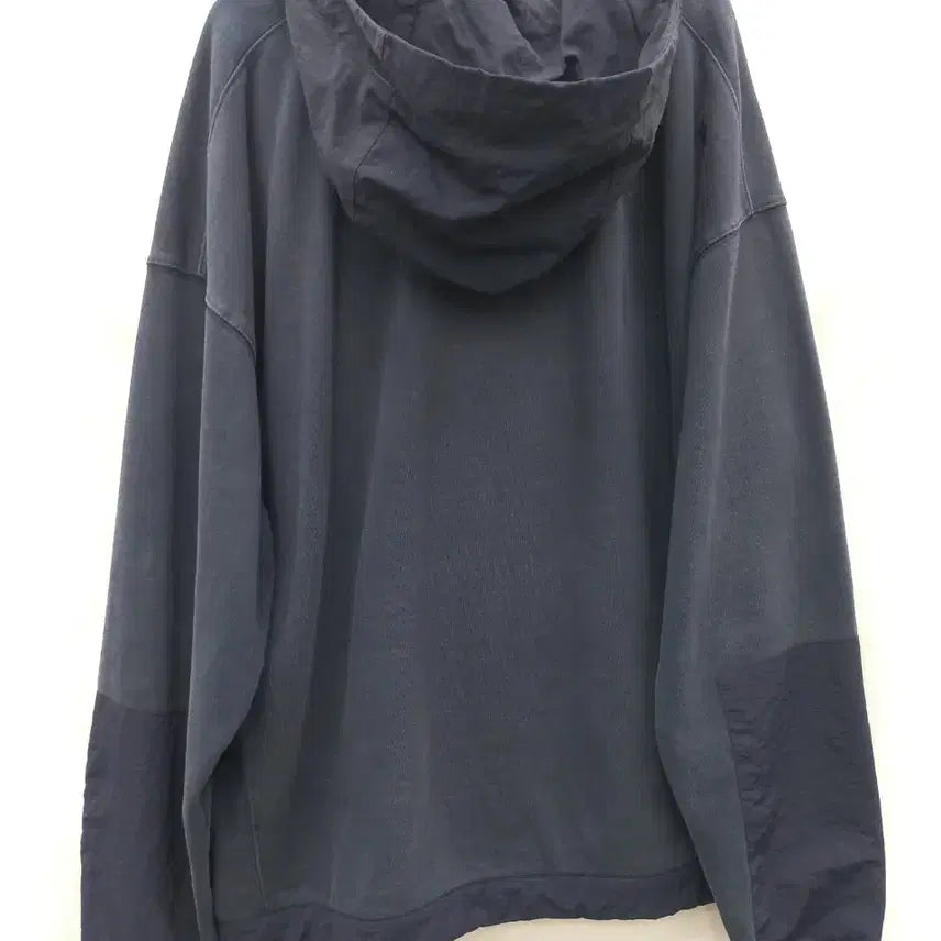 [BUNJANG] Outstanding Nylon Docking Oversized Hoodie (Navy) / 아웃스탠딩 나일론 도킹 오버핏 후드  (남 110)