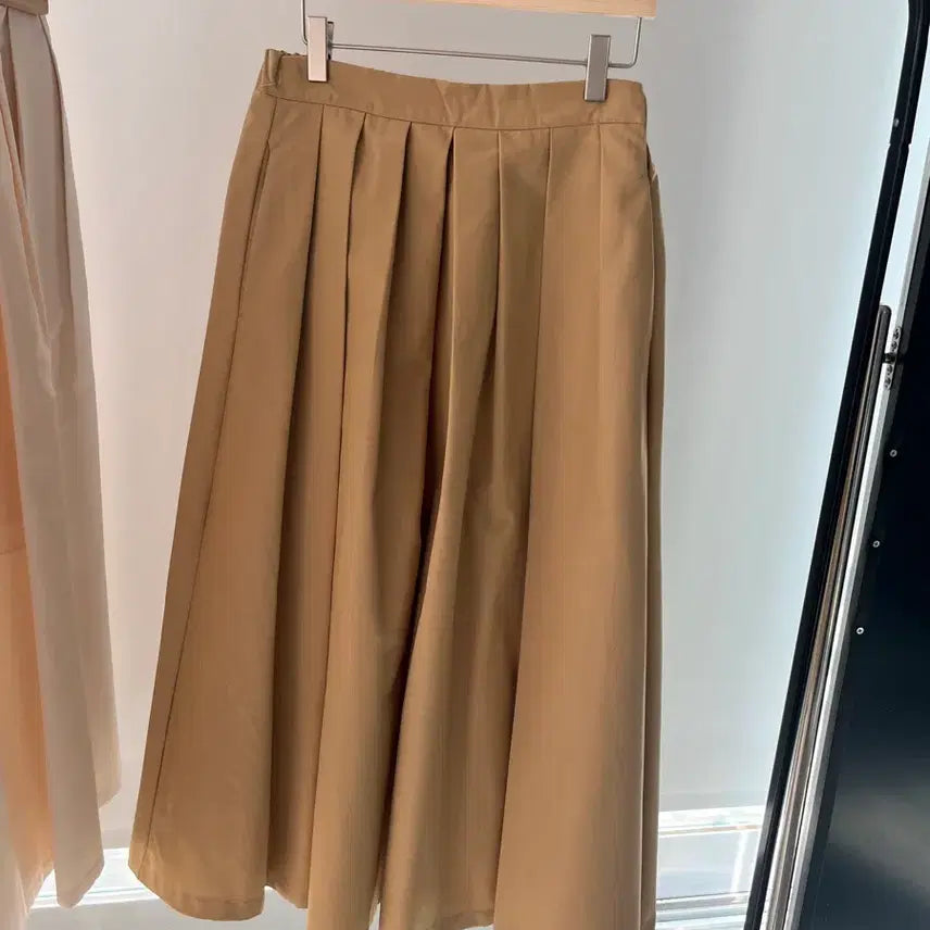 [BUNJANG] Spring Flare Pleated Long Skirt / 봄 플레어 주름 롱스커트