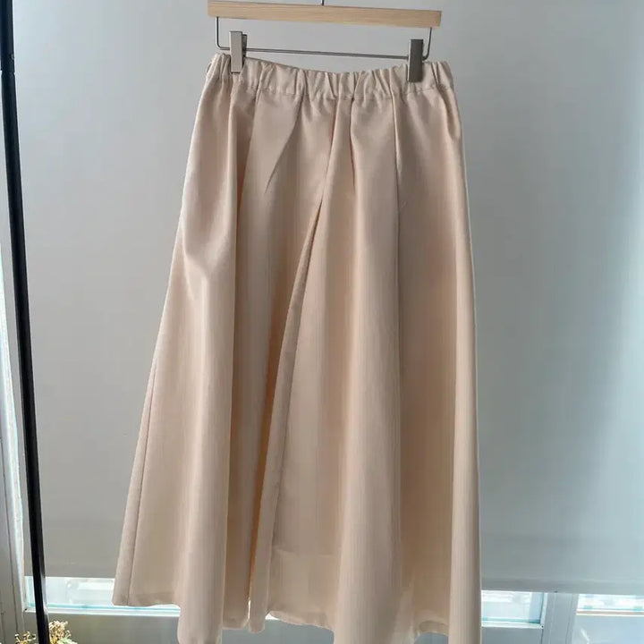 [BUNJANG] Spring Flare Pleated Long Skirt / 봄 플레어 주름 롱스커트