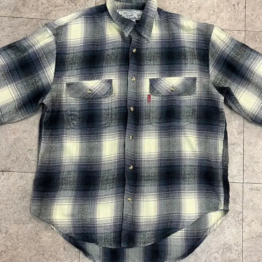[BUNJANG] Seahop Pocket Checkered Shirt / 빈티지 Seahop 포켓 체크 셔츠 