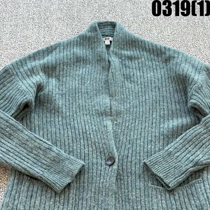 [SOLD OUT] 유니클로 롱 가디건 그린 여성용 S