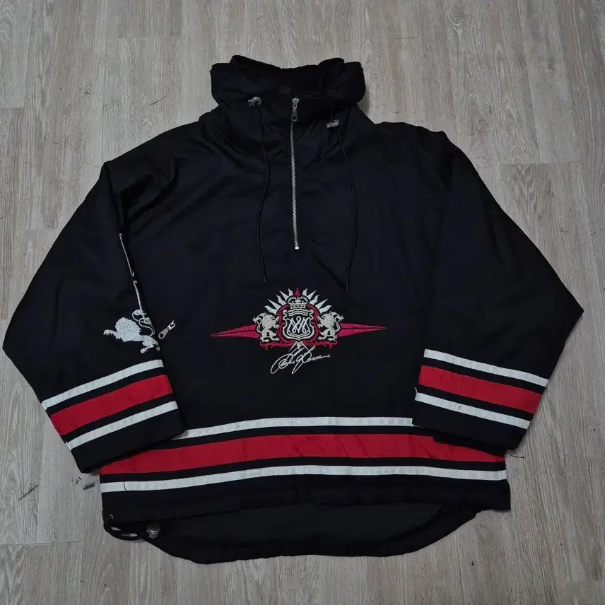 [BUNJANG] Shamonic Old School Oversized Anorak Windbreaker / 샤머닉스 올드스쿨 오버사이즈 아노락 반집업 바람막이 L(100)