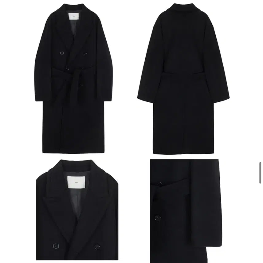 [BUNJANG] Dunst Belted Double Wool Coat / 던스트 벨티드 더블 울 코트 블랙 (새상품)