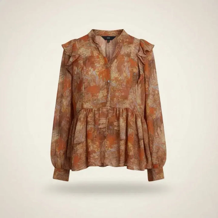 [SOLD OUT] 여성44 / 한섬 마인 실크100 페이즐리 블라우스OR 26-111