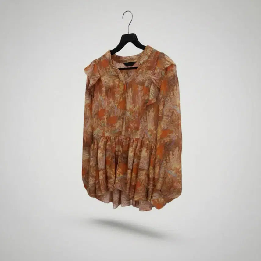 [SOLD OUT] 여성44 / 한섬 마인 실크100 페이즐리 블라우스OR 26-111