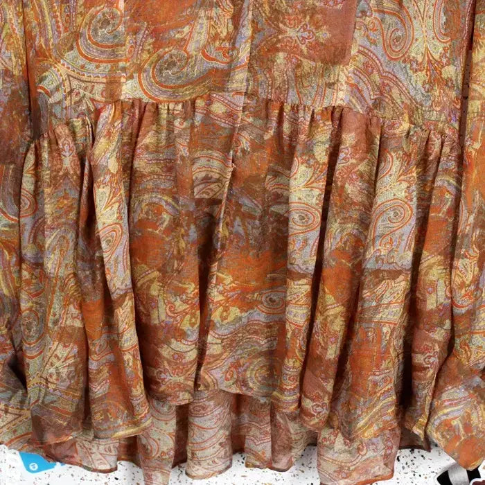 [SOLD OUT] 여성44 / 한섬 마인 실크100 페이즐리 블라우스OR 26-111
