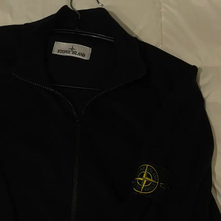 [BUNJANG] Stone Island Cotton Zip-up Cardigan / 스톤아일랜드 남성 와펜 패치 니트 코튼 집업 가디건 L