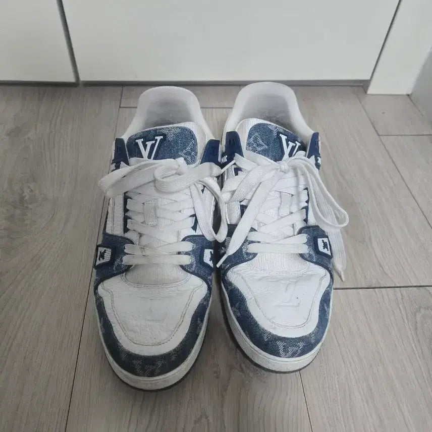 [BUNJANG] Louis Vuitton Blue Denim Sneakers / 루이비통 블루 데님 스니커즈
