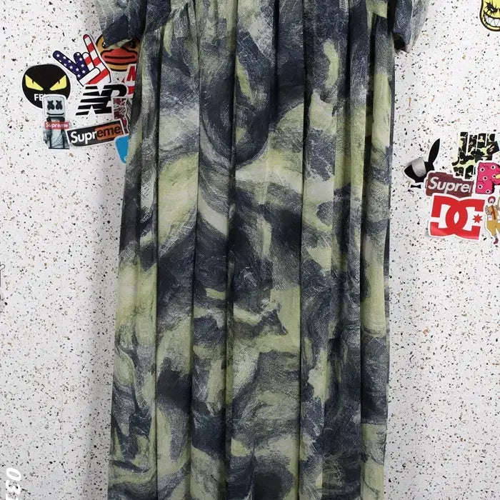 [SOLD OUT] 여성M/ 수입루스 벨티드 주름 롱원피스