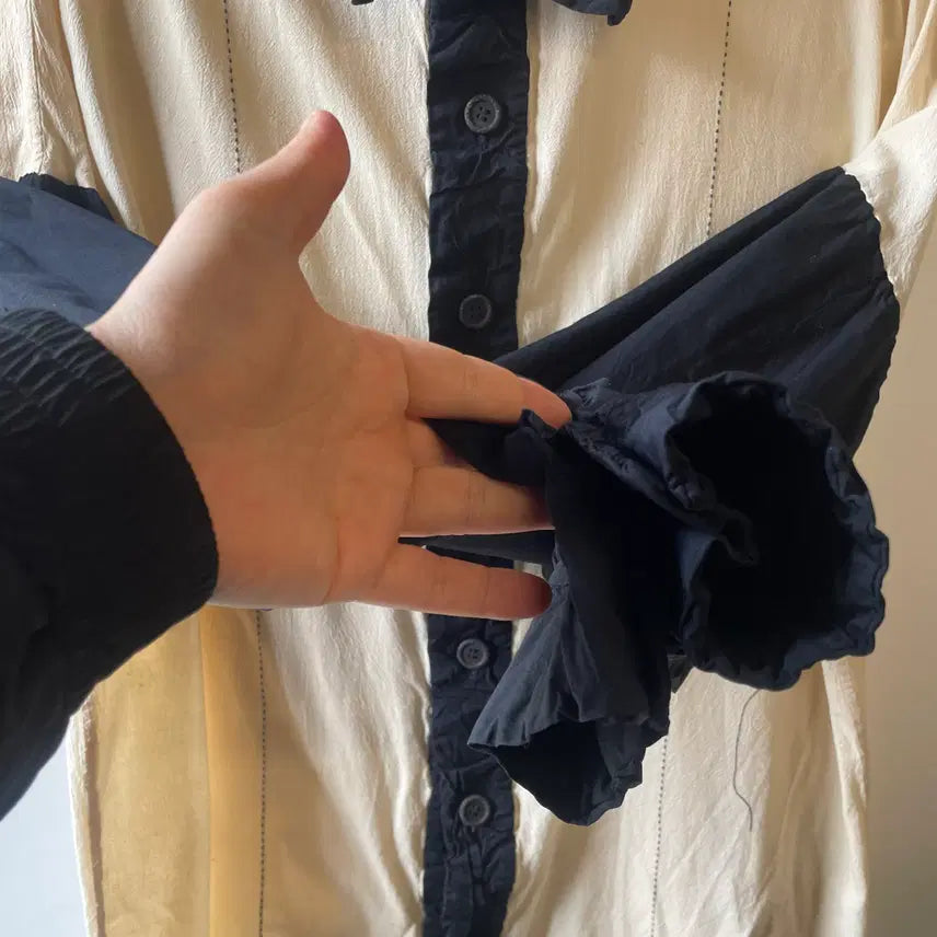 [BUNJANG] Issey Miyake High Contrast Stitch Shirt / 이세이미야케 하이 콘트라스트 스티치 셔츠