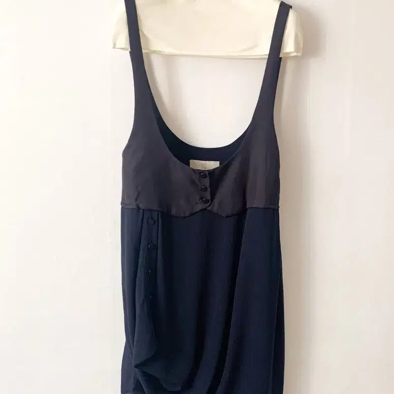 [SOLD OUT] KUHO 구호 실크 레이어드 드레이프 슬립 원피스