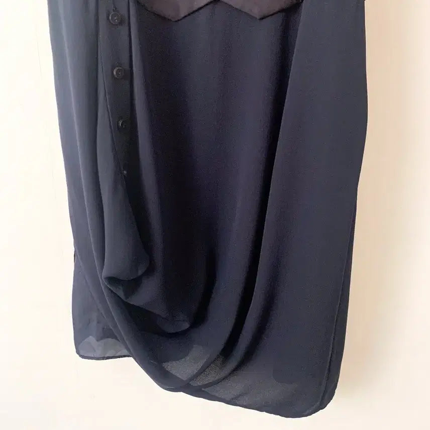 [SOLD OUT] KUHO 구호 실크 레이어드 드레이프 슬립 원피스