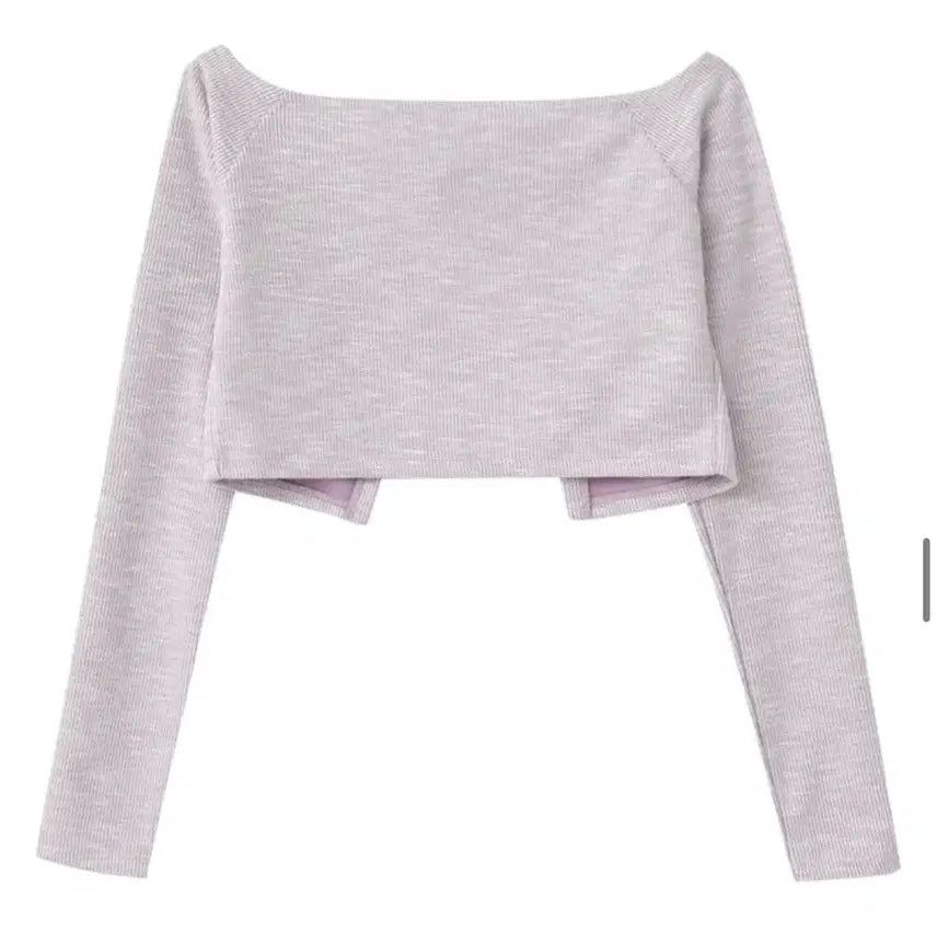 [BUNJANG] EtMone Off-Shoulder Boucle Cardigan Lavender / [새상품] 에트몽 오프숄더 부클 가디건 라벤더