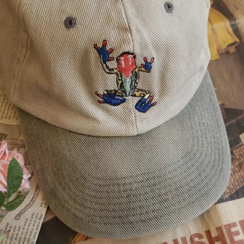 [BUNJANG] Vintage Animal Cap Poison Dart Frog Trucker Cap / 90s 빈티지 모자 애니멀 캡모자 트러커캡 미국 빈티지 독화살개구리