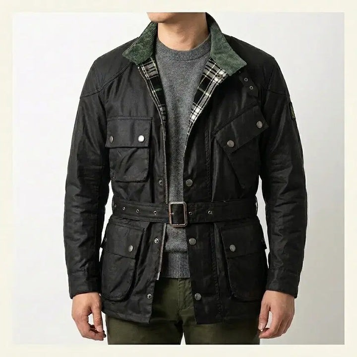 [BUNJANG] Barbour Icons International 125th Anniversary Wax Jacket / [한정판/L] 바버 125주년 아이콘스 인터내셔널 왁스 자켓 (블랙)