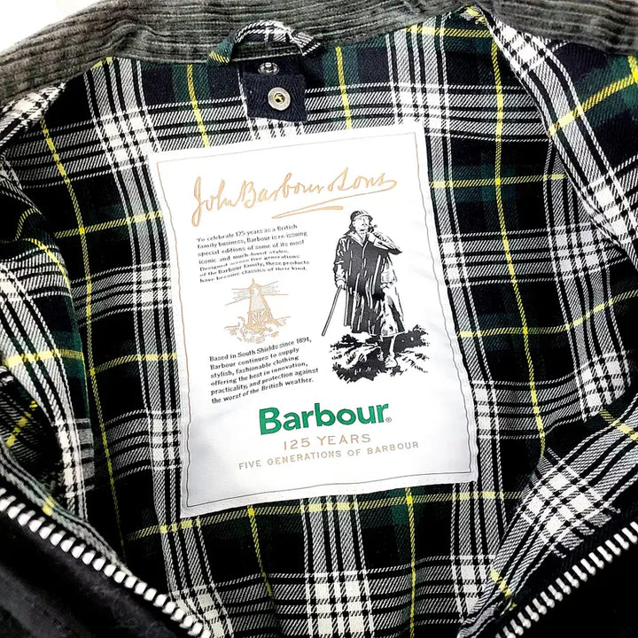 [BUNJANG] Barbour Icons International 125th Anniversary Wax Jacket / [한정판/L] 바버 125주년 아이콘스 인터내셔널 왁스 자켓 (블랙)