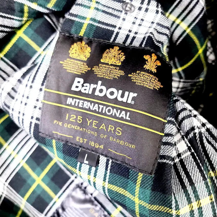 [BUNJANG] Barbour Icons International 125th Anniversary Wax Jacket / [한정판/L] 바버 125주년 아이콘스 인터내셔널 왁스 자켓 (블랙)
