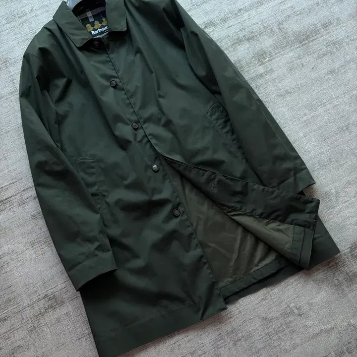 [BUNJANG] Barbour Waterproof Mac Coat Sage Green / 바버 워터프루프 맥코트 세이지 그린