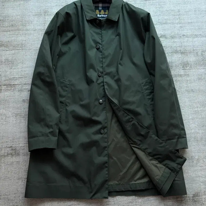 [BUNJANG] Barbour Waterproof Mac Coat Sage Green / 바버 워터프루프 맥코트 세이지 그린