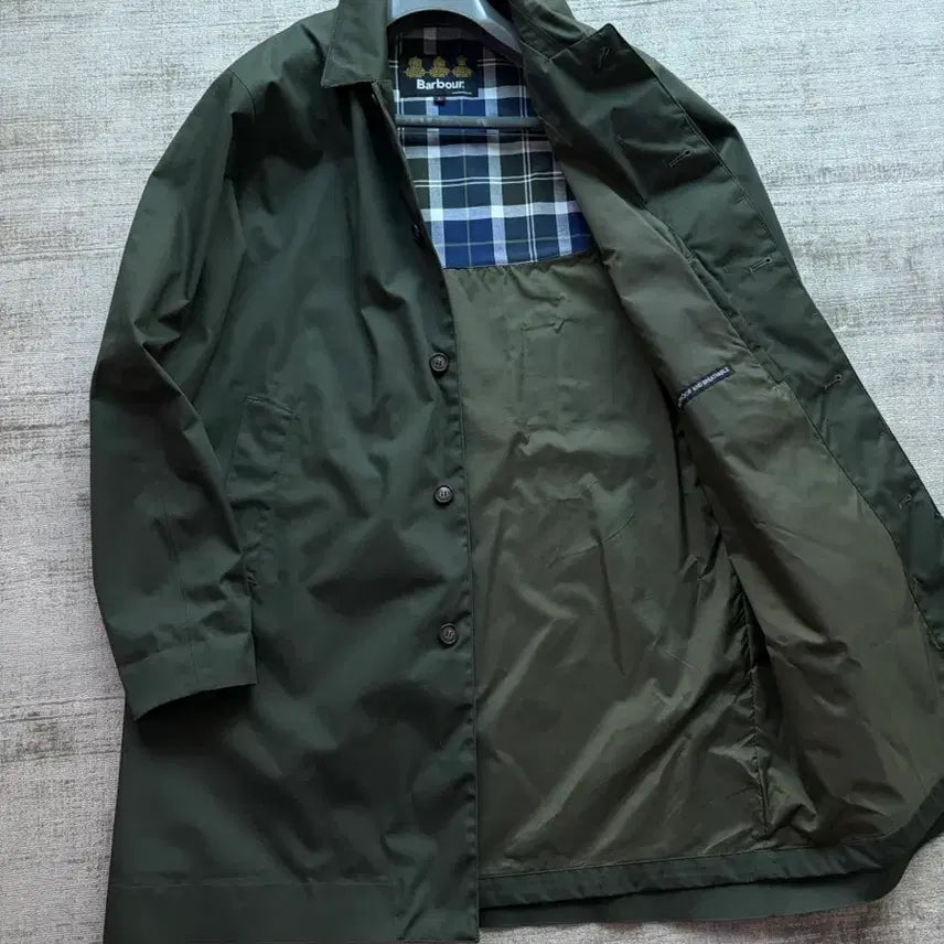 [BUNJANG] Barbour Waterproof Mac Coat Sage Green / 바버 워터프루프 맥코트 세이지 그린