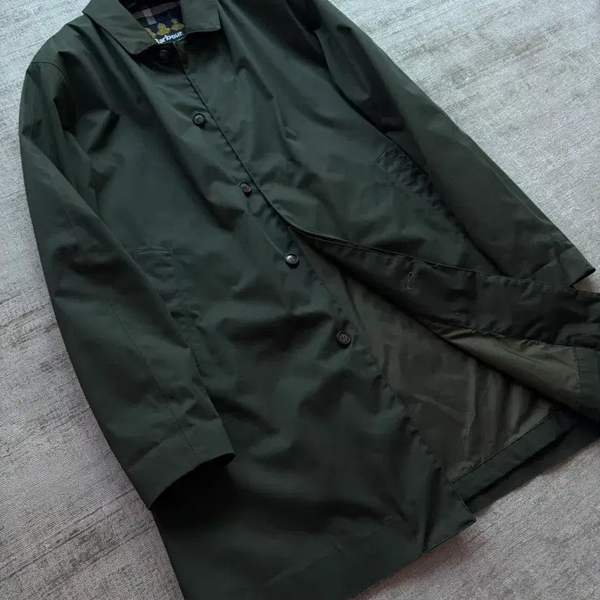 [BUNJANG] Barbour Waterproof Mac Coat Sage Green / 바버 워터프루프 맥코트 세이지 그린