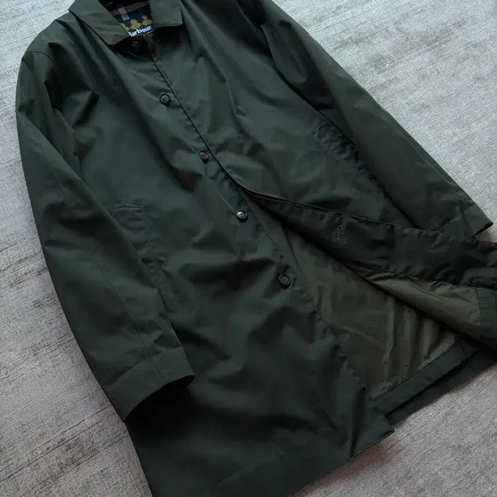[BUNJANG] Barbour Waterproof Mac Coat Sage Green / 바버 워터프루프 맥코트 세이지 그린