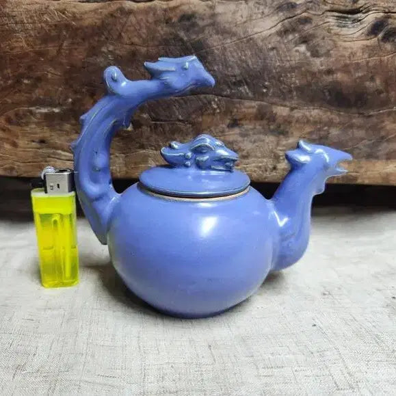 [BUNJANG] Chinese Yaozhou Ware Celadon Glazed Dragon Head Jar / 중국도자기 // 여요 용두형 유개호.여요 자색용두 주자