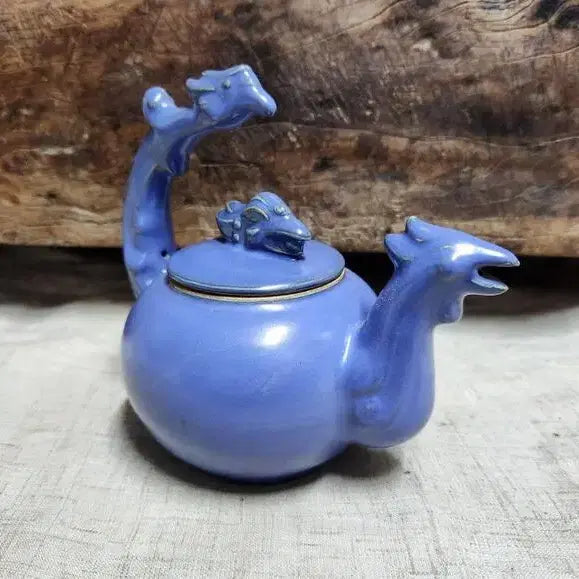 [BUNJANG] Chinese Yaozhou Ware Celadon Glazed Dragon Head Jar / 중국도자기 // 여요 용두형 유개호.여요 자색용두 주자